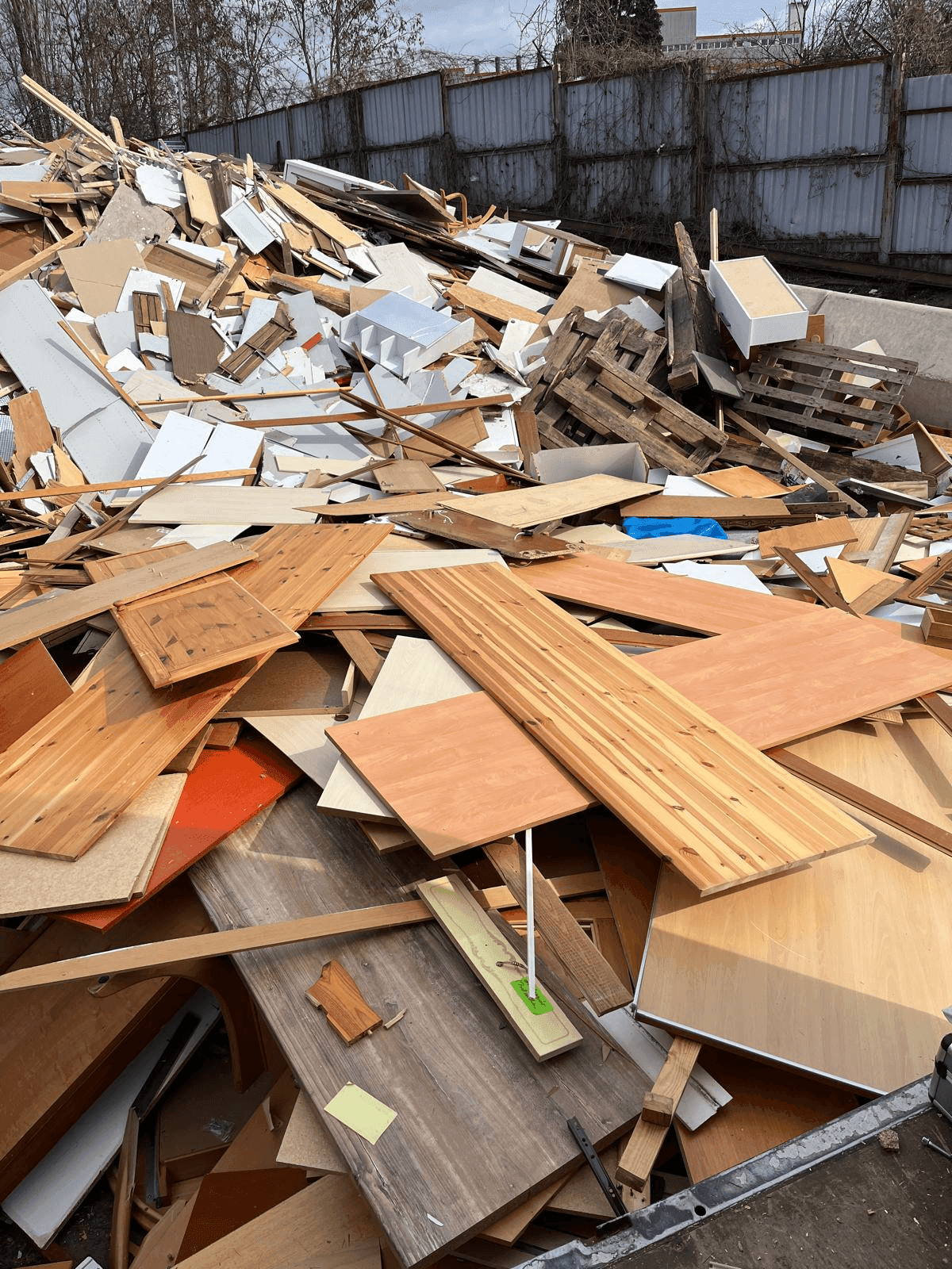 Holzabfälle bei der umweltgerechten Entsorgung